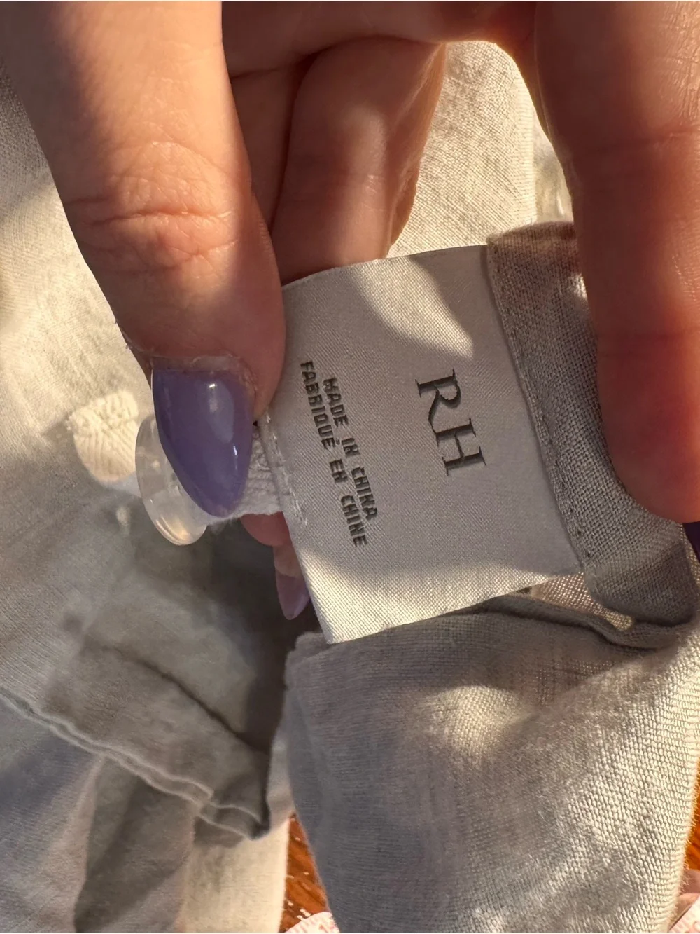 Restoration Hardware Linen Duvet Cover in Mist